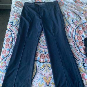 Navy Logan Trouser Fit washable wool blend pant